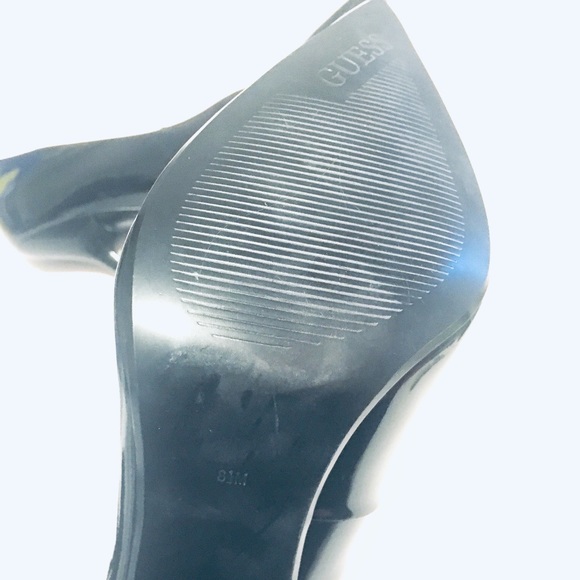 Guess | Pointy Toe Pumps Black Patent Leather - 8.5 Women’s - Picture 7 of 8